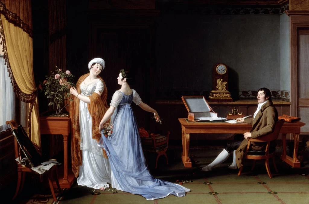 Il conte de la Foret con la moglie e la figlia - Staatliche Kunsthalle, Karlsruhe